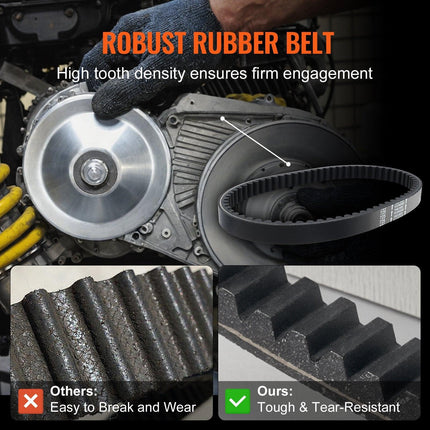 Drive Clutch, 2-8HP Engine, 2000 RPM High-Strength Drive Clutch with Asymmetric Designed Wheels & Robust Rubber Belt, Sturdy & Durable Clutch with Full Accessories, Fit for Various Engines.