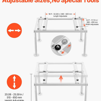 Mini Split Ground Stand Adjustable Anti Vibration for 9000-36000 BTU.