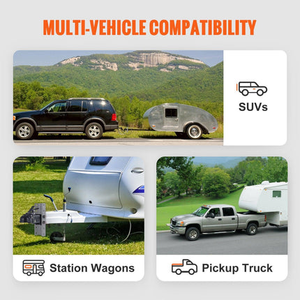 Adjustable Trailer Coupler, 2-5/16" Hitch Ball, 15000 lbs Capacity, Heavy Duty Cast Channel-Mount Coupler with Hardware Kit, Ideal for Towing Station Wagons, Pickup Trucks, SUVs, Black Coating.