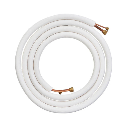 4876.8mm Mini Split Line Set, 6.4 & 12.7mm O.D Copper Pipes Tubing and Triple-Layer Insulation, for Air Conditioning or Heating Pump Equipment & HVAC with Rich Accessories (18ft Connection Cable.