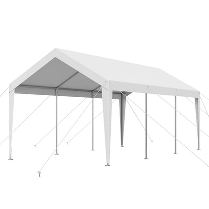 Carport Car Canopy 10 x 20 FT Heavy Duty Portable Car Shelter Tent White.