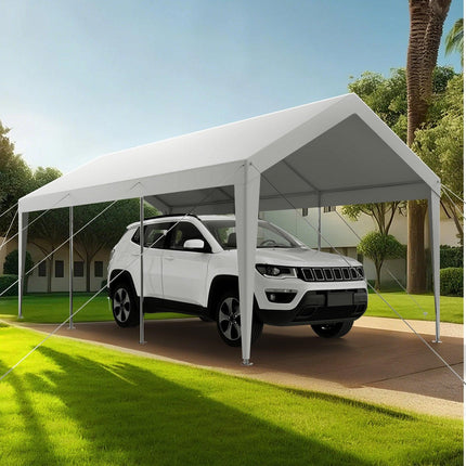 Carport Car Canopy 10 x 20 FT Heavy Duty Portable Car Shelter Tent White.