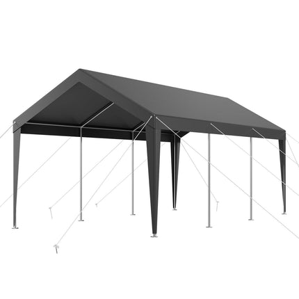 Carport Car Canopy 10 x 20 FT Heavy Duty Portable Car Shelter Tent Grey.