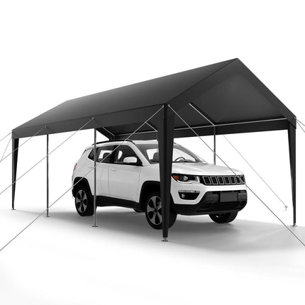 Carport Car Canopy 10 x 20 FT Heavy Duty Portable Car Shelter Tent Grey.