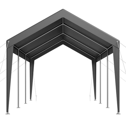Carport Car Canopy 10 x 20 FT Heavy Duty Portable Car Shelter Tent Grey.
