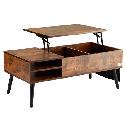 Lift Top Coffee Table 39.4 in Rectangle Coffee Table for Living Room Brown.