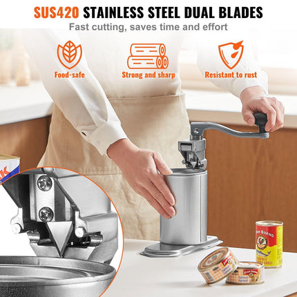 Manual Can Opener, Commercial Table Clamp Opener for Large Cans, Heavy Duty Can Opener with Base, Adjustable Height Industrial Jar Opener For Cans Up to 40cm Tall, for Restaurant Hotel Home Bar.
