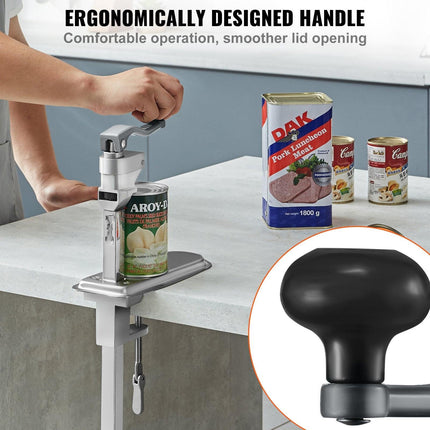 Manual Can Opener, Commercial Table Clamp Opener for Large Cans, Heavy Duty Can Opener with Base, Adjustable Height Industrial Jar Opener For Cans Up to 40cm Tall, for Restaurant Hotel Home Bar.
