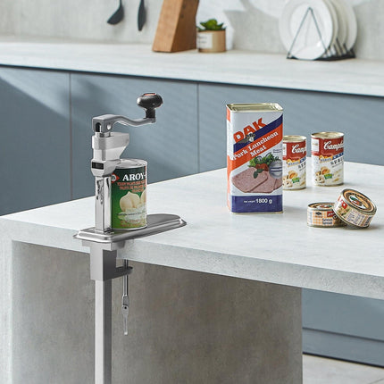 Manual Can Opener, Commercial Table Clamp Opener for Large Cans, Heavy Duty Can Opener with Base, Adjustable Height Industrial Jar Opener For Cans Up to 40cm Tall, for Restaurant Hotel Home Bar.