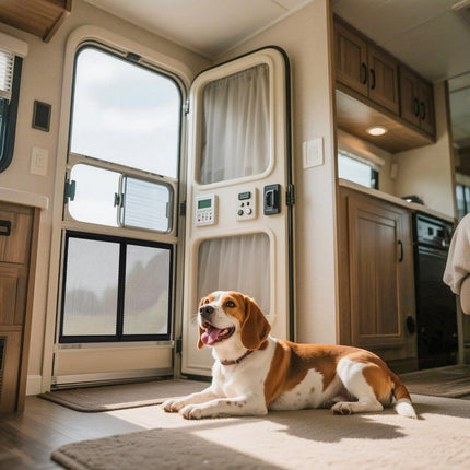 RV Screen Door Protector, 622.3 x 508 mm Door Grille, Easy to Install and Disassemble, Reinforced Breathable Protective Mesh, Aluminum Alloy Camper RV Entry Protector for Pet Protection, Black.