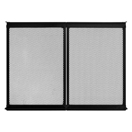 RV Screen Door Protector, 673.1 x 508 mm Door Grille, Easy to Install and Disassemble, Reinforced Breathable Protective Mesh, Aluminum Alloy Camper RV Entry Protector for Pet Protection, Black.