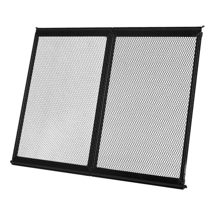 RV Screen Door Protector, 673.1 x 508 mm Door Grille, Easy to Install and Disassemble, Reinforced Breathable Protective Mesh, Aluminum Alloy Camper RV Entry Protector for Pet Protection, Black.