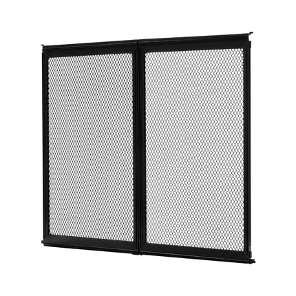 RV Screen Door Protector, 571.5 x 508 mm Door Grille, Easy to Install and Disassemble, Reinforced Breathable Protective Mesh, Aluminum Alloy Camper RV Entry Protector for Pet Protection, Black.