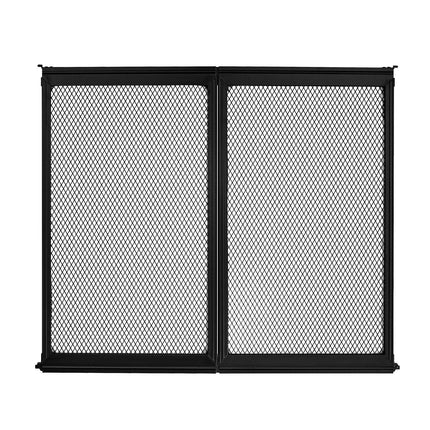 RV Screen Door Protector, 571.5 x 508 mm Door Grille, Easy to Install and Disassemble, Reinforced Breathable Protective Mesh, Aluminum Alloy Camper RV Entry Protector for Pet Protection, Black.