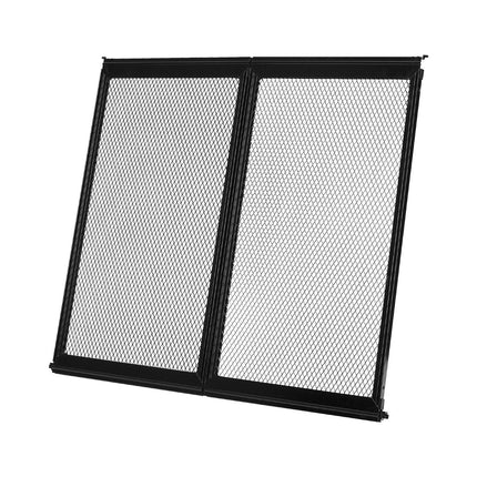 RV Screen Door Protector, 571.5 x 508 mm Door Grille, Easy to Install and Disassemble, Reinforced Breathable Protective Mesh, Aluminum Alloy Camper RV Entry Protector for Pet Protection, Black.