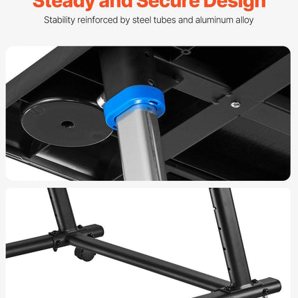 Mobile Cycling Desk Foldable Bike Trainer Fitness Desk with Lockable Wheel.