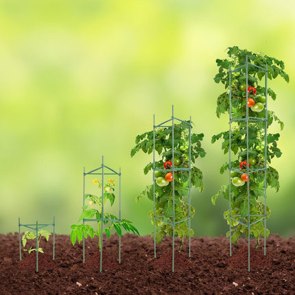 6 Packs Tomato Cages for Garden, 1230 mm Tomato Trellis Plant Stakes Support, Stackable Tall Plant Support Cage, for Raised Garden Bed, Vegetables Flowers and Climbing Plants.