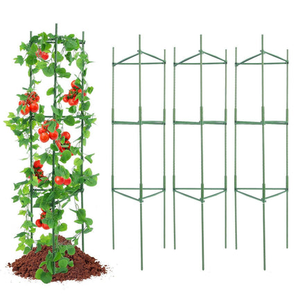 6 Packs Tomato Cages for Garden, 1230 mm Tomato Trellis Plant Stakes Support, Stackable Tall Plant Support Cage, for Raised Garden Bed, Vegetables Flowers and Climbing Plants.