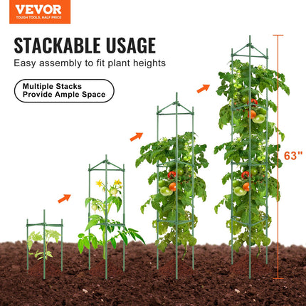 4 Packs Tomato Cages for Garden 1620 mm Tomato Plant Stakes Support Cage.