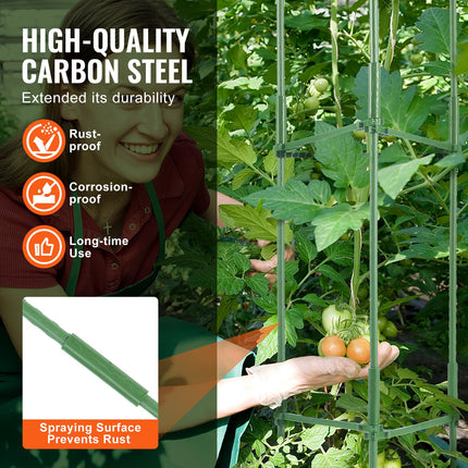 4 Packs Tomato Cages for Garden 1620 mm Tomato Plant Stakes Support Cage.