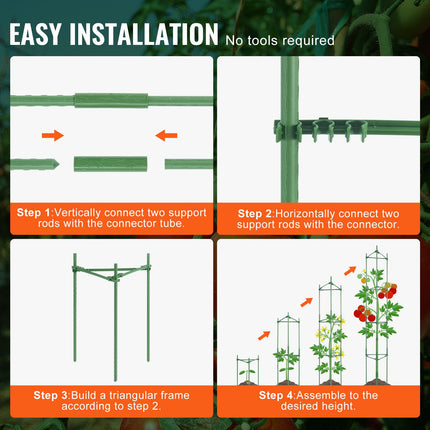 4 Packs Tomato Cages for Garden 1620 mm Tomato Plant Stakes Support Cage.