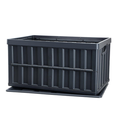 Collapsible Storage Bins with Lids, 65L 3 Packs, Folding Plastic Stackable Utility Crates with Handles, Large Heavy Duty Containers for Clothes, Toys, Books, Snack, Shoes, and Grocery Organizing.