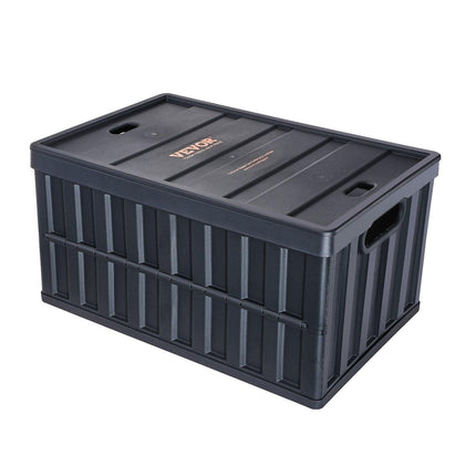 Collapsible Storage Bins with Lids, 65L 3 Packs, Folding Plastic Stackable Utility Crates with Handles, Large Heavy Duty Containers for Clothes, Toys, Books, Snack, Shoes, and Grocery Organizing.