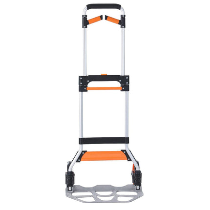 Folding Hand Truck, 140 kg Load Capacity, Aluminum Portable Cart, Convertible Hand Truck and Dolly with Telescoping Handle and PP+TPR Wheels, Ultra Lightweight Super Strong for Moving Warehouse.