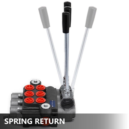 VEVOR 3-Spool Hydraulic Control Valve — 11GPM, Double Acting.