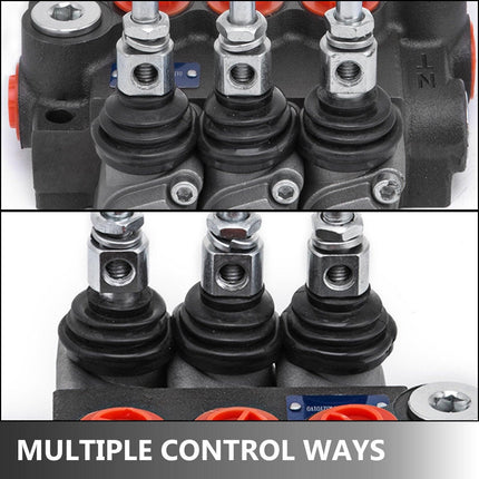VEVOR 3-Spool Hydraulic Control Valve — 11GPM, Double Acting.