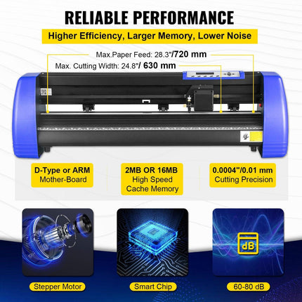 720mm Vinyl Cutter/Plotter Sign Cut Machine Software 20 Blades LCD Black.