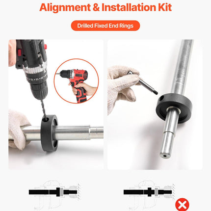 Mercruiser Alignment Tool & Gimbal Bearing Puller Set, Compatible with Mercruisers, OMC, Volvo Cobra Bell Housings, Engine Alignment Tool, Bearing Puller Seal Bellow Expander Tools Easy-to-Use.