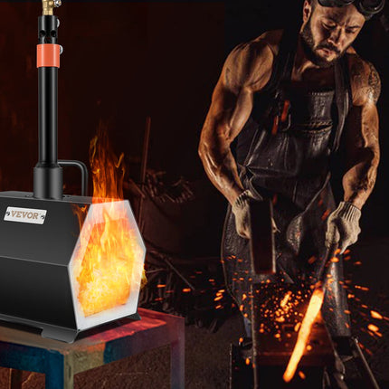 Propane Forge Portable, Single Burner Tool and Knife Making, Large Capacity Blacksmith Farrier Forges, Mini Furnace Blacksmithing, Gas Forging Tools and Equipment, Complete Kit.