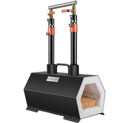 Propane Forge Portable, Double Burner Tool and Knife Making, Large Capacity Blacksmith Farrier Forges, Mini Furnace Blacksmithing, Gas Forging Tools and Equipment, Complete Kit.