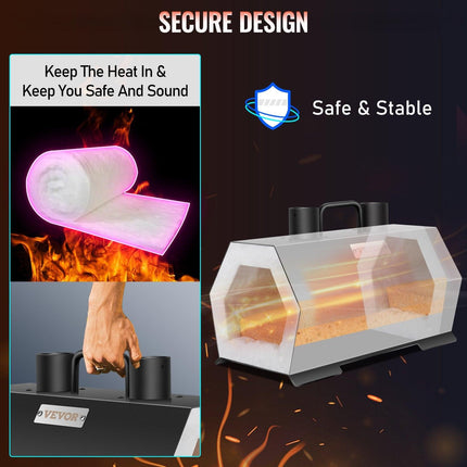 Propane Forge Portable, Double Burner Tool and Knife Making, Large Capacity Blacksmith Farrier Forges, Mini Furnace Blacksmithing, Gas Forging Tools and Equipment, Complete Kit.