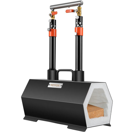 Propane Forge Portable, Double Burner Tool and Knife Making, Large Capacity Blacksmith Farrier Forges, Mini Furnace Blacksmithing, Gas Forging Tools and Equipment, Complete Kit.