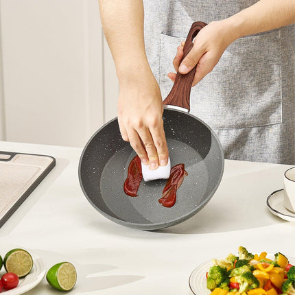 Frying Pan Skillet, Aluminum Egg Fry Pans, 3 Piece Set (250, 280, 325 mm), Nonsitck Heavy-Duty Skillets with Heat-Resistant Handle, Chef's Kitchen Cookware, for Gas, Electric, Induction, Grey.