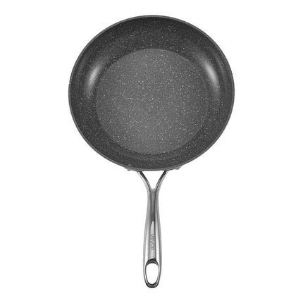 Frying Pan Skillet, Aluminum Egg Fry Pans, 3 Piece (200, 270, 300 mm), Nonsitck Ceramic Heavy-Duty Skillets with Heat-Resistant Handle, Chef's Cookware, for Oven, Gas, Electric, Induction, Grey.