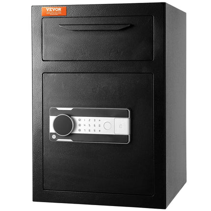 2.5 Cub Depository Safe, Deposit Safe with Drop Slot, Electronic Code Lock and 2 Emergency Keys, 20.27'' x 13.97'' x 13.97'' Business Drop Slot Safe for Cash, Mail in Home, Hotel, Office.