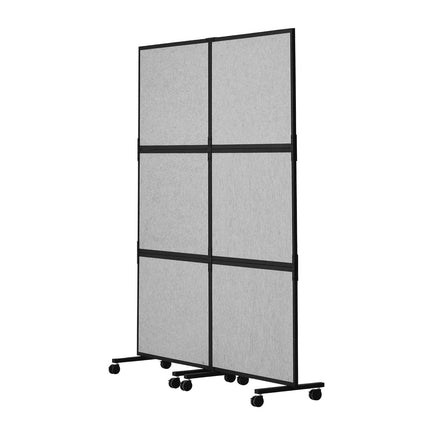 Acoustic Room Divider Partition Panel Privacy Screen 2 Pack Light Gray.