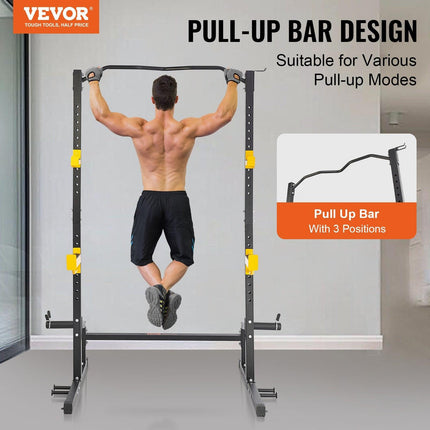 Squat Stand Power Rack Adjustable Heavy Duty Barbell Weight Stand Home Gym.