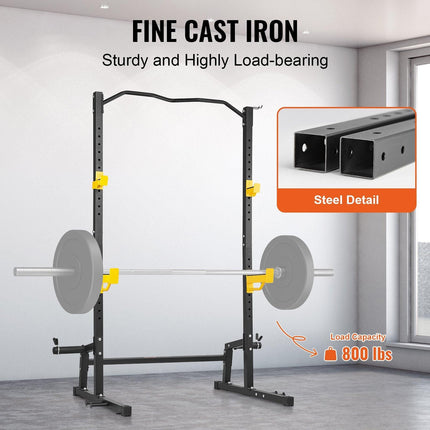 Squat Stand Power Rack Adjustable Heavy Duty Barbell Weight Stand Home Gym.