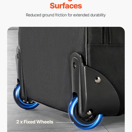 Rolling Laptop Bag 39.62 cm Wheeled Computer Bag for Women & Men Black.