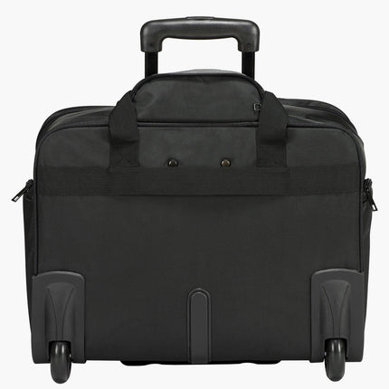 Rolling Laptop Bag 43.94 cm Wheeled Computer Bag for Women & Men Black.
