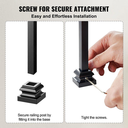 50 PCS Aluminum Alloy Baluster Flat Shoes Wrought Spindles for Staircase.