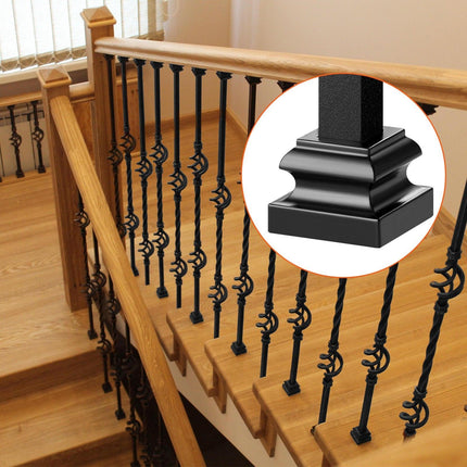 50 PCS Aluminum Alloy Baluster Flat Shoes Wrought Spindles for Staircase.