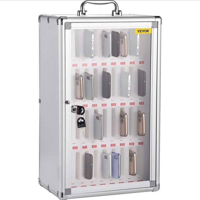 Cell Phones Storage Cabinet Clear Pocket Chart Storage Locker Box 36 Slots.