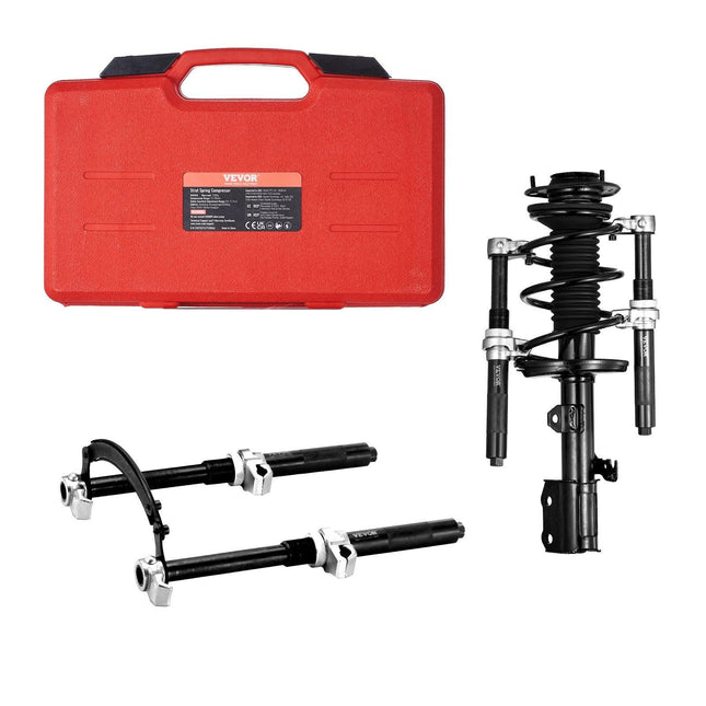 Coil Spring Compressor Tool, 2 pcs Heavy Duty Macpherson Strut Spring Compressor Set, 2646 lbs Strut Spring Compressor with Safety Bracket and Carrying Case, for Car Truck ATV UTV.