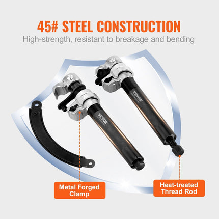 Coil Spring Compressor Tool, 2 pcs Heavy Duty Macpherson Strut Spring Compressor Set, 2646 lbs Strut Spring Compressor with Safety Bracket and Carrying Case, for Car Truck ATV UTV.