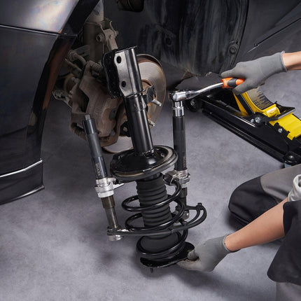 Coil Spring Compressor Tool, 2 pcs Heavy Duty Macpherson Strut Spring Compressor Set, 2646 lbs Strut Spring Compressor with Safety Bracket and Carrying Case, for Car Truck ATV UTV.